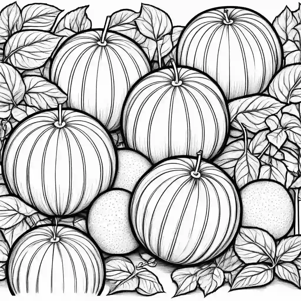 Honeydew melons coloring pages